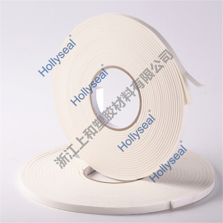 Hollyseal?白色PVC單面泡棉膠帶 厚度1mm~25mm，密度110kg/m3~500kg/ m3